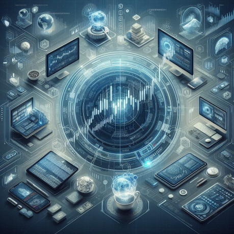 A visual representation of futuristic technology highlighting the Immediate Lasix Trading Platform\'s innovative trading tools.